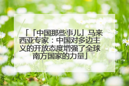 「中国那些事儿」马来西亚专家：中国对多边主义的开放态度增强了全球南方国家的力量