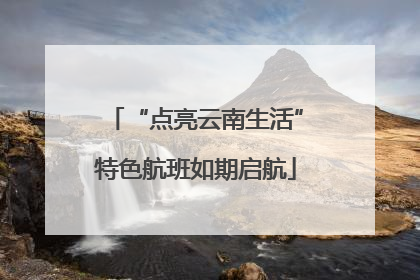 “点亮云南生活”特色航班如期启航