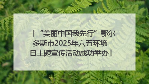 “美丽中国我先行”鄂尔多斯市2025年六五环境日主题宣传活动成功举办