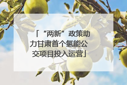 “两新”政策助力甘肃首个氢能公交项目投入运营