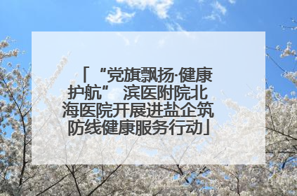 “党旗飘扬·健康护航” 滨医附院北海医院开展进盐企筑防线健康服务行动