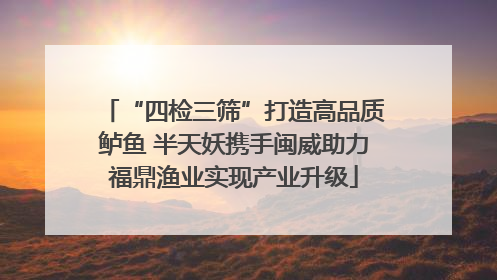 “四检三筛”打造高品质鲈鱼 半天妖携手闽威助力福鼎渔业实现产业升级