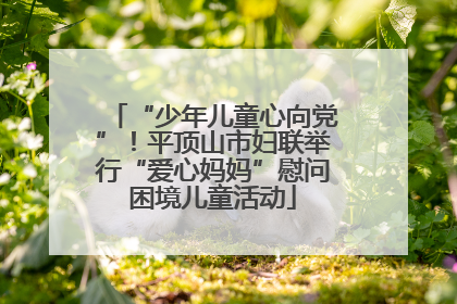 “少年儿童心向党”！平顶山市妇联举行“爱心妈妈”慰问困境儿童活动