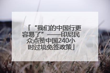 “我们的中国行更容易了”——印尼民众点赞中国240小时过境免签政策