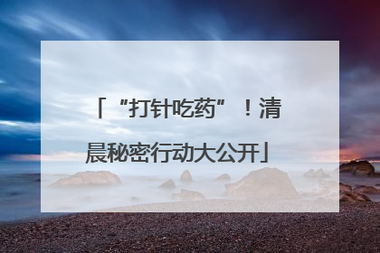 “打针吃药”！清晨秘密行动大公开
