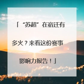 “苏超”在宿迁有多火？来看这份赛事影响力报告！