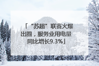 “苏超”联赛火爆出圈，服务业用电量同比增长9.3%