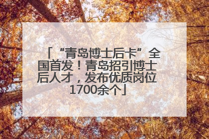 “青岛博士后卡”全国首发！青岛招引博士后人才，发布优质岗位1700余个