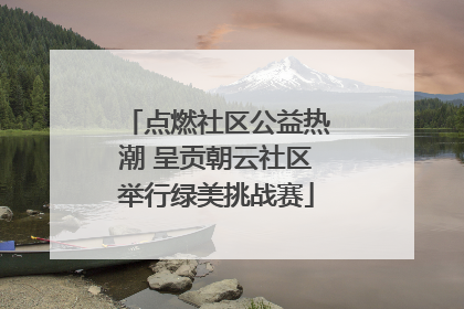 点燃社区公益热潮 呈贡朝云社区举行绿美挑战赛