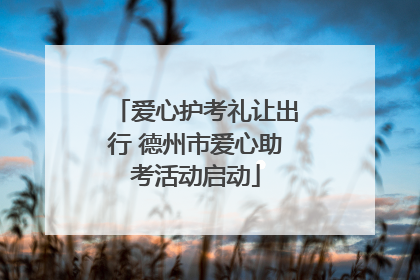 爱心护考礼让出行 德州市爱心助考活动启动
