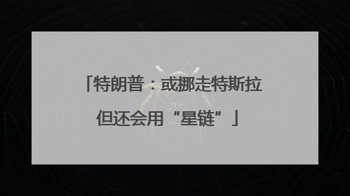特朗普：或挪走特斯拉 但还会用“星链”