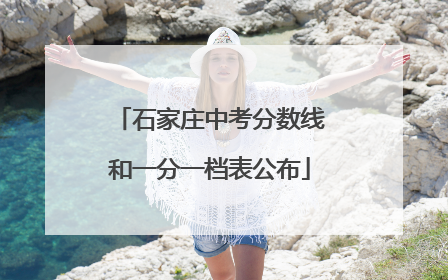 石家庄中考分数线和一分一档表公布
