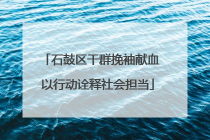 石鼓区干群挽袖献血 以行动诠释社会担当