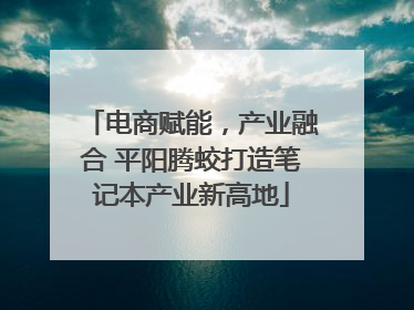 电商赋能，产业融合 平阳腾蛟打造笔记本产业新高地