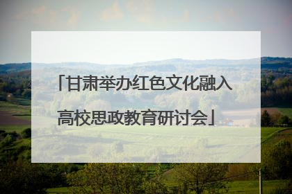 甘肃举办红色文化融入高校思政教育研讨会