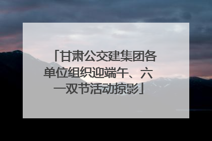 甘肃公交建集团各单位组织迎端午、六一双节活动掠影
