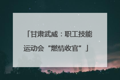 甘肃武威：职工技能运动会“燃情收官”