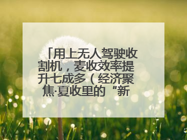 用上无人驾驶收割机，麦收效率提升七成多（经济聚焦·夏收里的“新选手”）