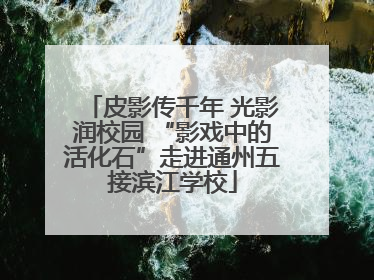 皮影传千年 光影润校园 “影戏中的活化石”走进通州五接滨江学校