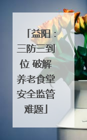 益阳：三防三到位 破解养老食堂安全监管难题