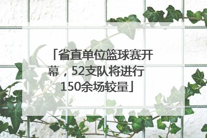 省直单位篮球赛开幕，52支队将进行150余场较量
