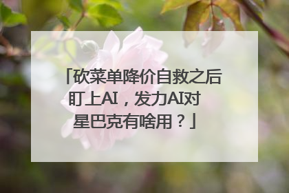 砍菜单降价自救之后盯上AI，发力AI对星巴克有啥用？