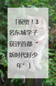 祝贺！3名东城学子获评首都“新时代好少年”