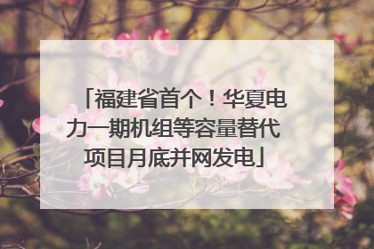 福建省首个！华夏电力一期机组等容量替代项目月底并网发电
