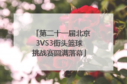 第二十一届北京3VS3街头篮球挑战赛圆满落幕