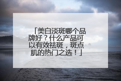 美白淡斑哪个品牌好？什么产品可以有效祛斑，斑点肌的热门之选！