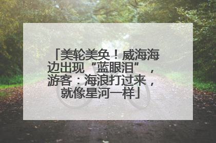 美轮美奂！威海海边出现“蓝眼泪”，游客：海浪打过来，就像星河一样