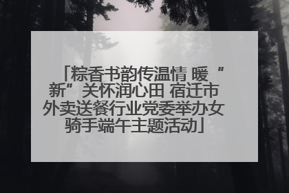 粽香书韵传温情 暖“新”关怀润心田 宿迁市外卖送餐行业党委举办女骑手端午主题活动