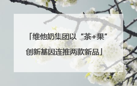维他奶集团以“茶+果”创新基因连推两款新品