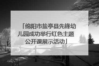 绵阳市盐亭县先锋幼儿园成功举行红色主题公开课展示活动