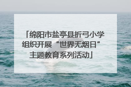 绵阳市盐亭县折弓小学组织开展“世界无烟日”主题教育系列活动