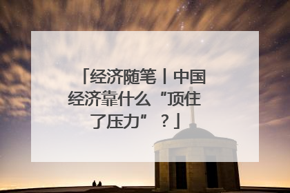 经济随笔丨中国经济靠什么“顶住了压力”？