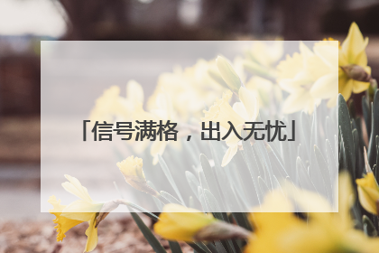 信号满格，出入无忧