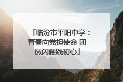 临汾市平阳中学：青春向党担使命 团徽闪耀践初心