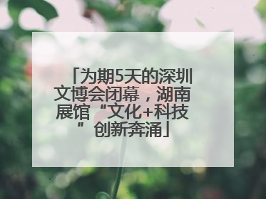 为期5天的深圳文博会闭幕，湖南展馆“文化+科技”创新奔涌
