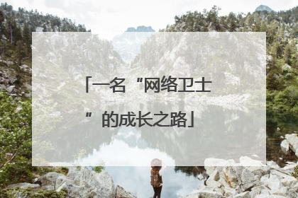 一名“网络卫士”的成长之路