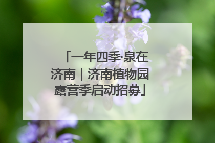 一年四季·泉在济南｜济南植物园露营季启动招募