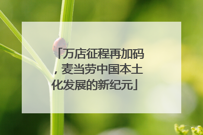 万店征程再加码，麦当劳中国本土化发展的新纪元