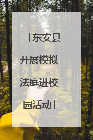 东安县开展模拟法庭进校园活动