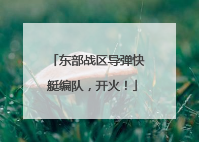 东部战区导弹快艇编队，开火！