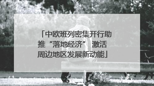 中欧班列密集开行助推“落地经济” 激活周边地区发展新动能