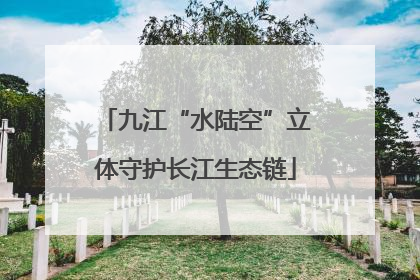 九江“水陆空”立体守护长江生态链