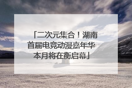 二次元集合！湖南首届电竞动漫嘉年华本月将在衡启幕
