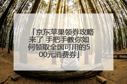 京东苹果领券攻略来了 手把手教你如何领取全国可用的500元消费券