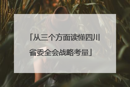 从三个方面读懂四川省委全会战略考量