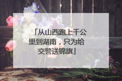 从山西跑上千公里到湖南，只为给交警送锦旗